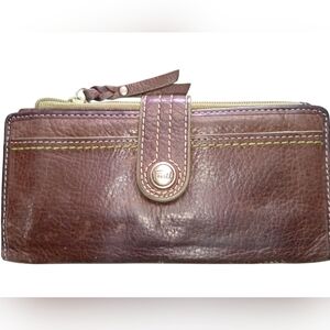 Fossil Dark Brown Leather Wallet